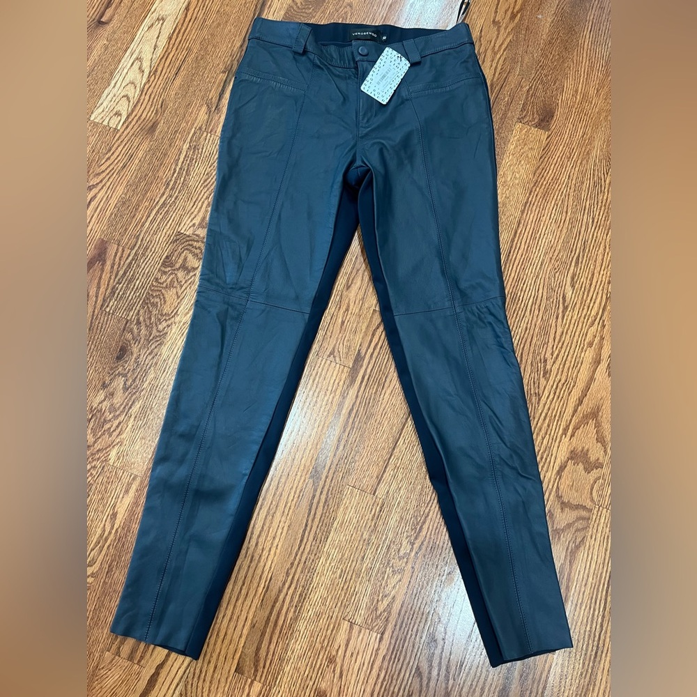 Retail For $679 VEROSENSO CLASSIC SKINNY PANTS MESH & LE Navy Pants size 10